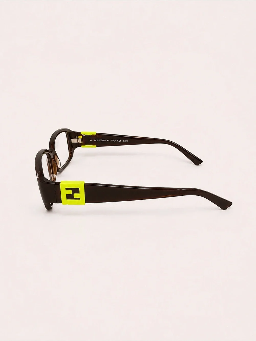 Fendi Italy F880 207 54-15-135 Brown Plastic Full Rim Eyeglasses Frame